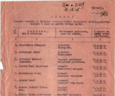 Представление на награждение